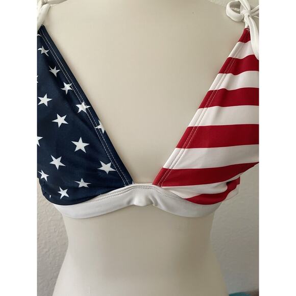 Old Navy Swimwear Bikini Top Triangle Patriotic - Picture 3 of 7